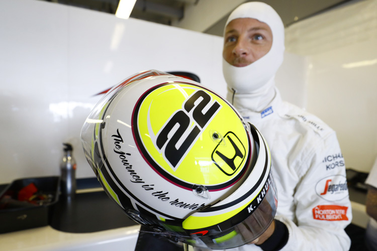Jenson Button mit seinem besonderen Helm