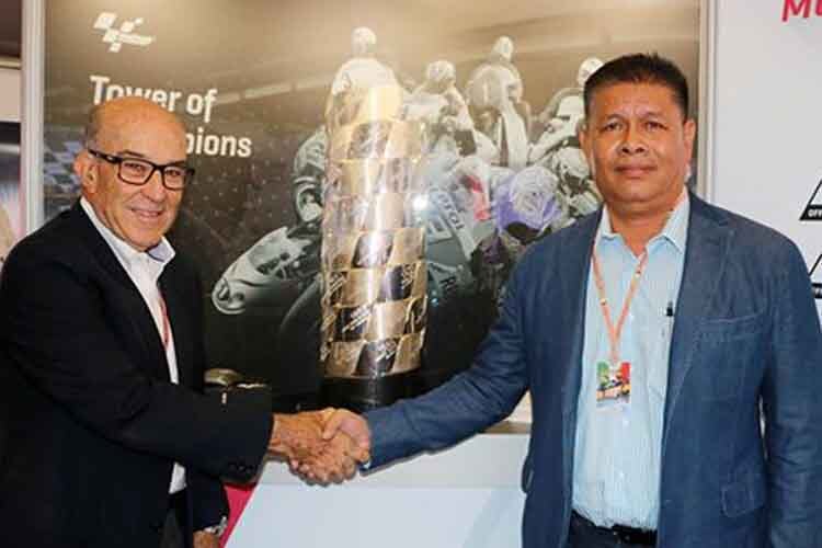 Verhandelten in Mugello: Carmelo Ezpeleta und Thailands Sportminister Sakon Wannapong