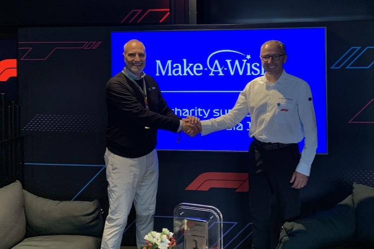 Make-A-Wish-CEO Luciano Manzo freut sich über die Zusammenarbeit mit Formel-1-CEO Stefano Domenicali