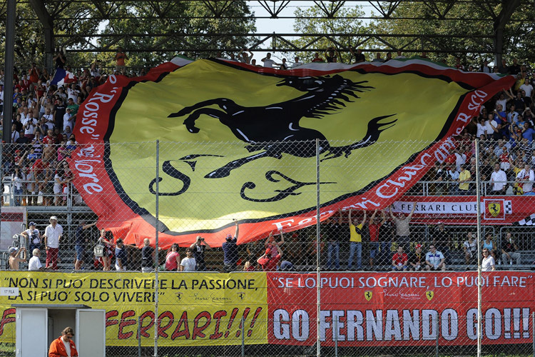 Unvergleichliche Leidenschaft: Die Tifosi sorgen in Monza schon am Freitag für Stimmung