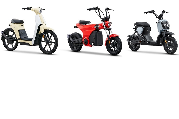 Elektroversionen bekannter Modelle mit Benzinmotor: Honda Cub e:, Dax e: und Zoomer e: