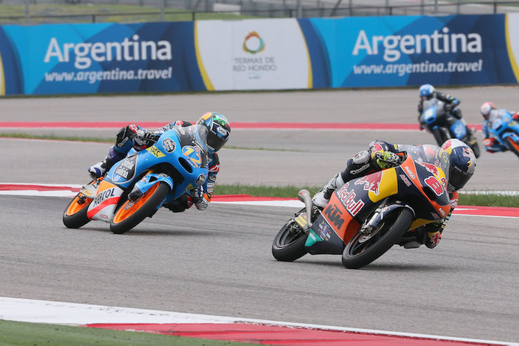 Zwischen Jack Miller (8) und Alex Marquez wird der Moto3-WM-Titel 2015 entschieden