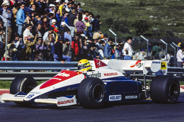 Ayrton Senna wird 1984 in Portugal Dritter