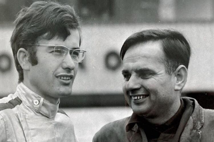 Schüler 1967 mit seinem Förderer und Alfa-Teamchef Helmut Hähn