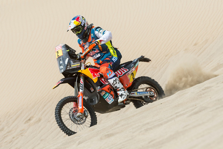 Matthias Walkner startete mit einer Schrecksekunde in die Rallye Dakar 2018