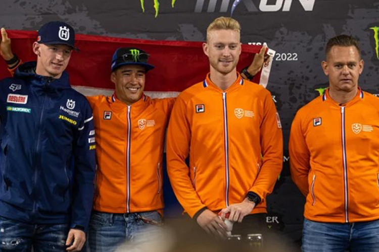 Das niederländische Team für das Motocross der Nationen