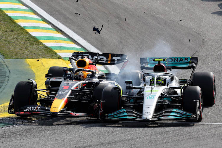 Max Verstappen gegen Lewis Hamilton beim São Paulo-GP 2022
