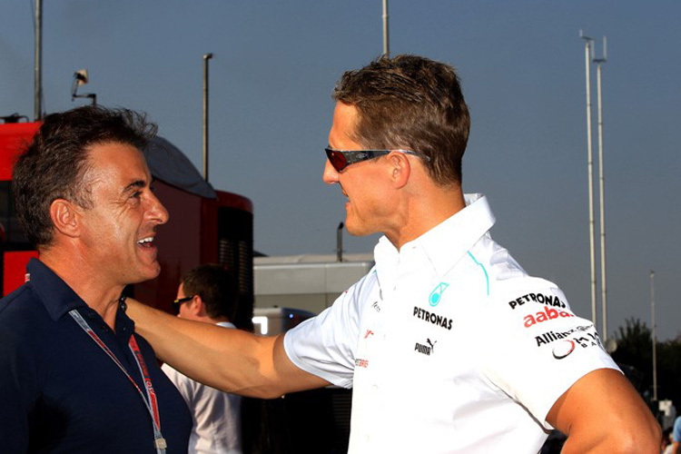 Jean Alesi mit Michael Schumacher