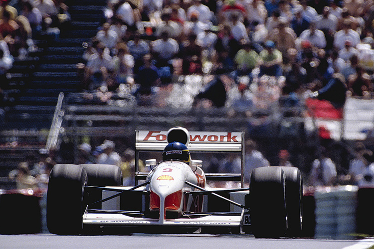Alboreto 1991 in Montreal im Footwork-Porsche