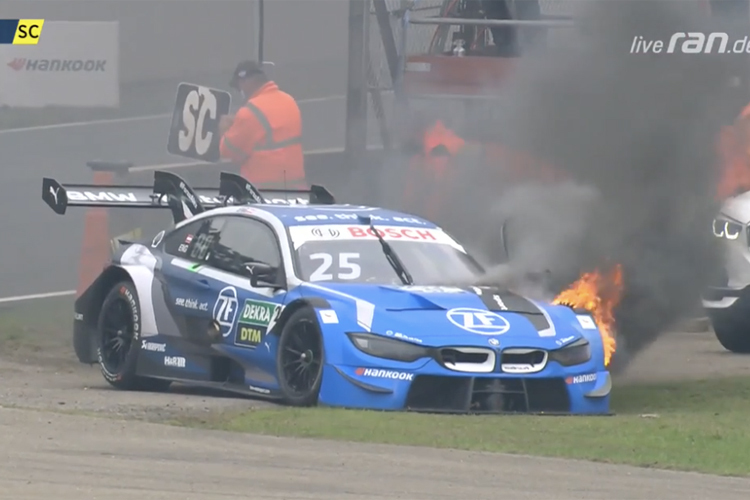 Philipp Engs BMW brennt