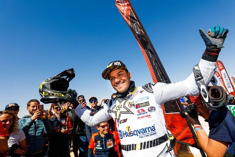 Pablo Quintanilla jubelt über Platz 2 bei der Dakar 2020