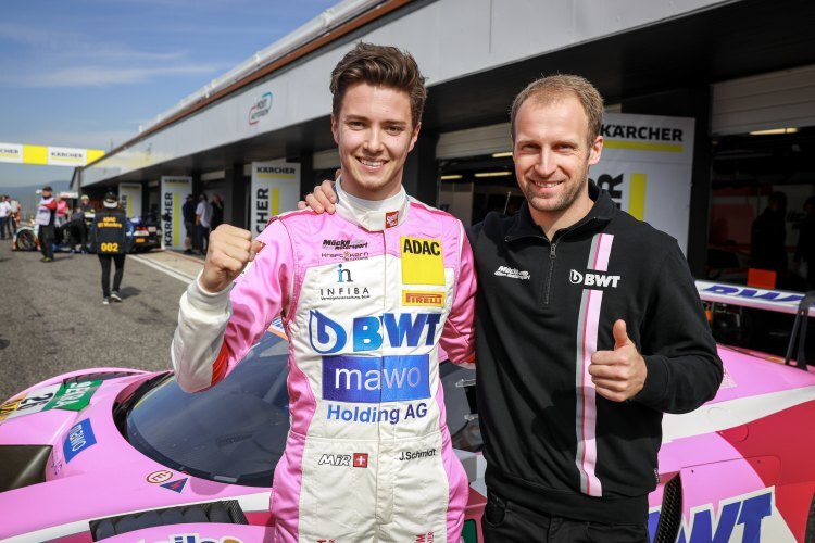 Sieger beim ADAC GT Masters in Most: Jeffrey Schmidt (li.) und Stefan Mücke