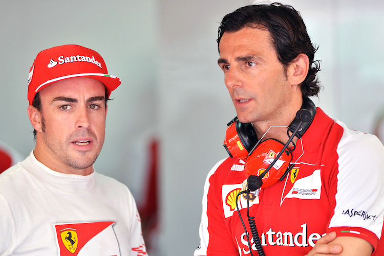Fernando Alonso und Pedro de la Rosa gemeinsam bei Ferrari