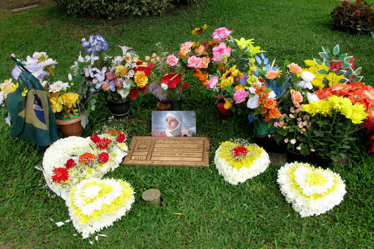 Ayrton Sennas Grab auf dem Morumbi Friedhof ist noch immer eine Pilgerstätte