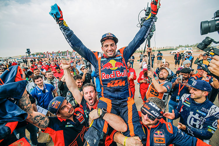 Kevin Benavides (34): 2021 Dakar-Sieger mit Honda, 2023 mit KTM