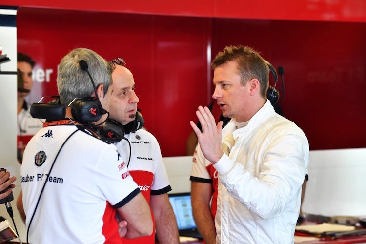 Kimi Räikkönen bei den Testfahrten mit Sauber in Abu Dhabi