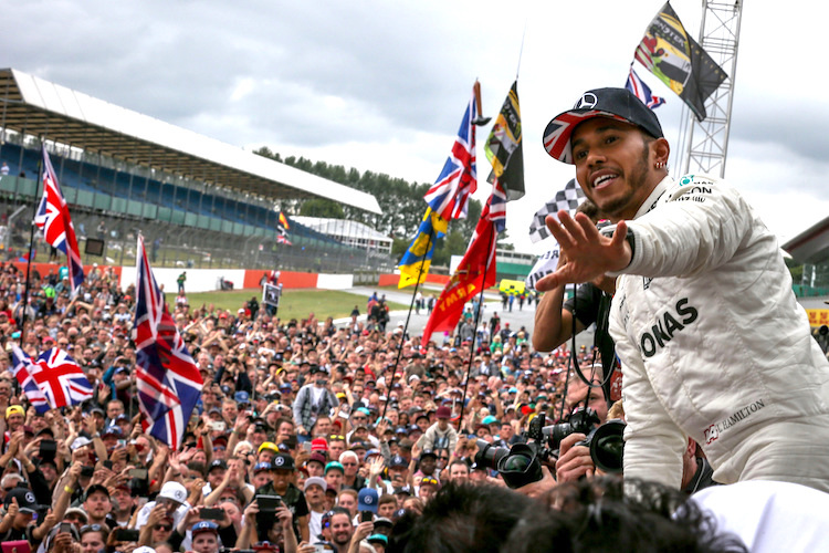 Lewis Hamilton nach seinem Sieg in Silverstone 2017