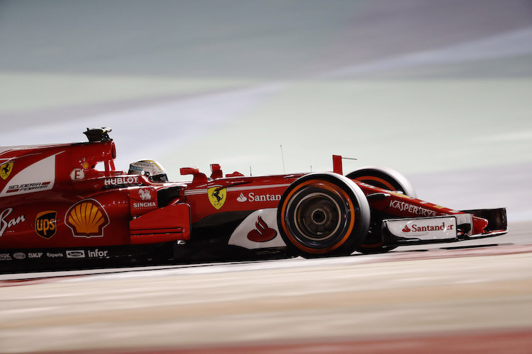 Sebastian Vettel gestern Nacht in Bahrain