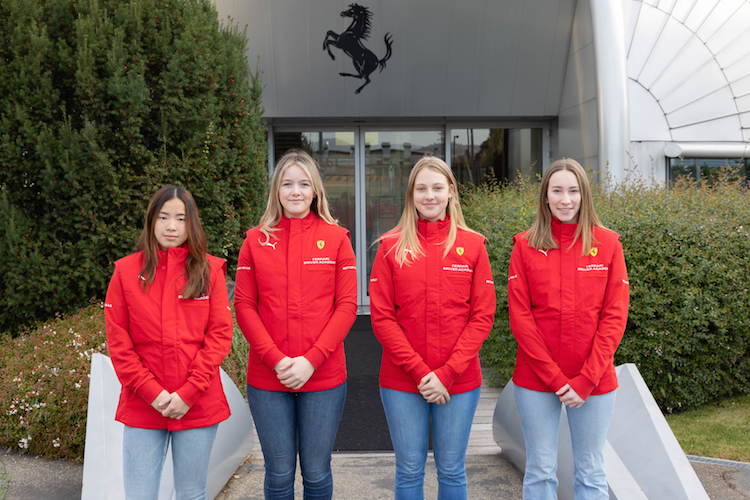Die vier Finalistinnen der dritten Ausgabe der «FIA Girls on Track – Rising Stars»-Initiative dürfen in Maranello zeigen, was sie können