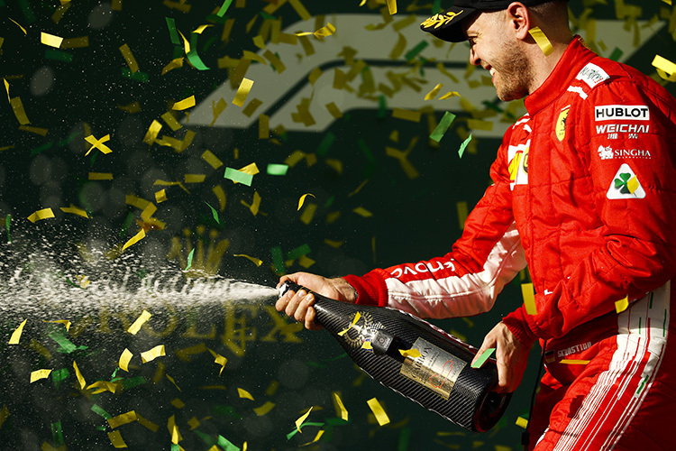 Sebastian Vettel nach seinem Sieg in Australien