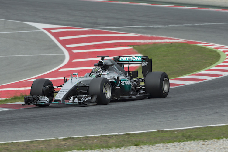 Nico Rosberg beim Test auf dem Circuit de Barcelona-Catalunya