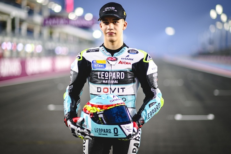Startet für das Weltmeisterteam und auf Honda: Leopard Racing Rookie Angel Piqueras