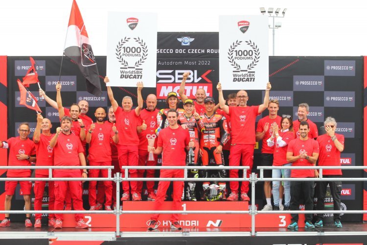 Ducati hat mittlerweile 1002 Podestplätze erreicht