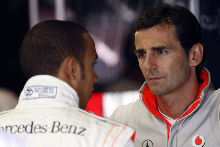 Pedro de la Rosa zu seiner Zeit als McLaren-Testfahrer mit Lewis Hamilton