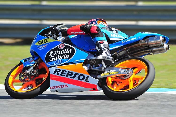 Alex Rins auf der neuen Werks-Honda; 2013 siegte er noch auf KTM