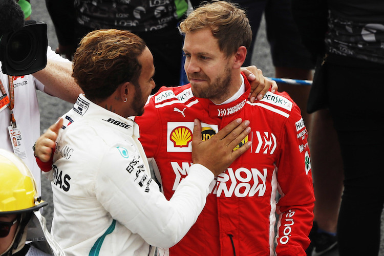 Lewis Hamilton und Sebastian Vettel in Mexiko