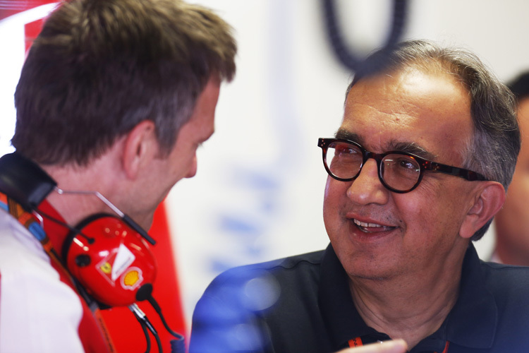 Sergio Marchionne (rechts) mit Ferrari-Technikchef James Allison