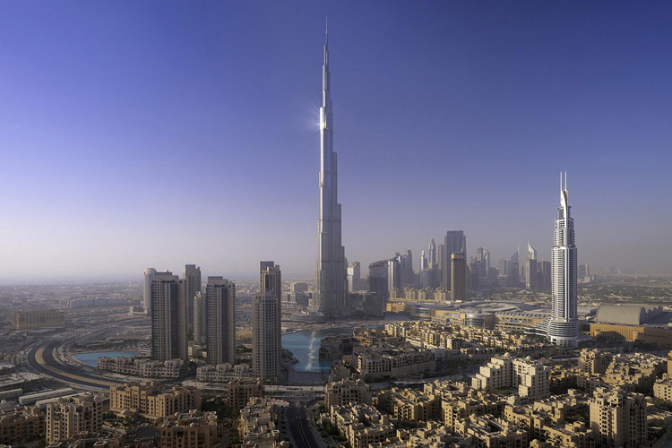 Das Burj Khalifa von Dubai, höchstes Gebäude der Welt