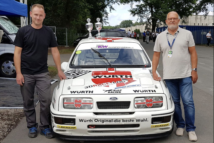 Norisring 2019: Hahne-Ford RS 500 von 1988 als Replica 2019 am Norisring, links Fahrzeug-Eigner Volker Schneider