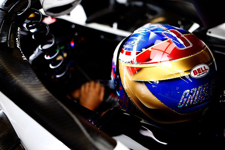 Der neue Helm von Romain Grosjean
