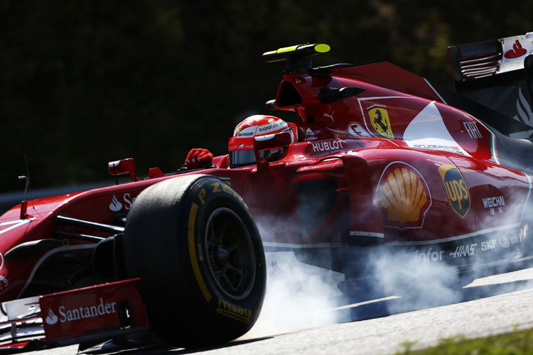 Kimi Räikkönen auf dem Hungaroring: Rauch nicht nur von den Reifen