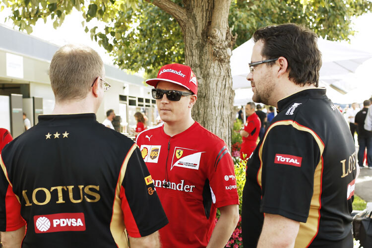 Kimi Räikkönen kann sich noch nicht ganz von Lotus losreißen