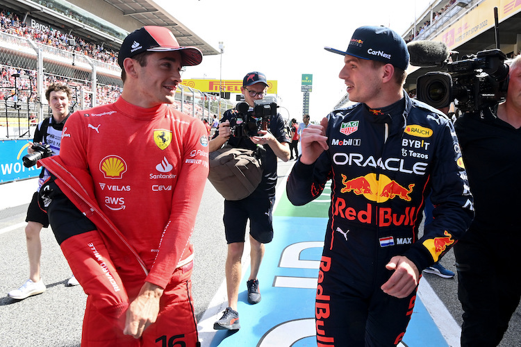 Charles Leclerc und Max Verstappen