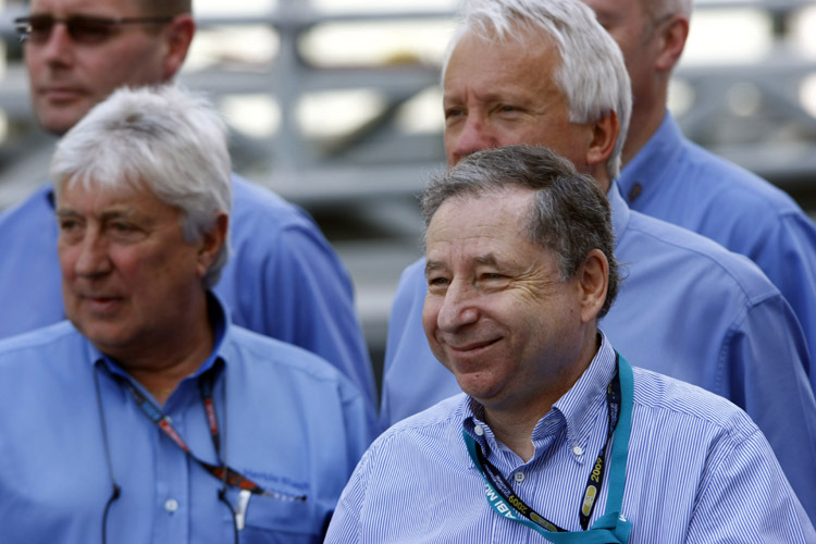 Jean Todt und seine Getreuen von der FIA