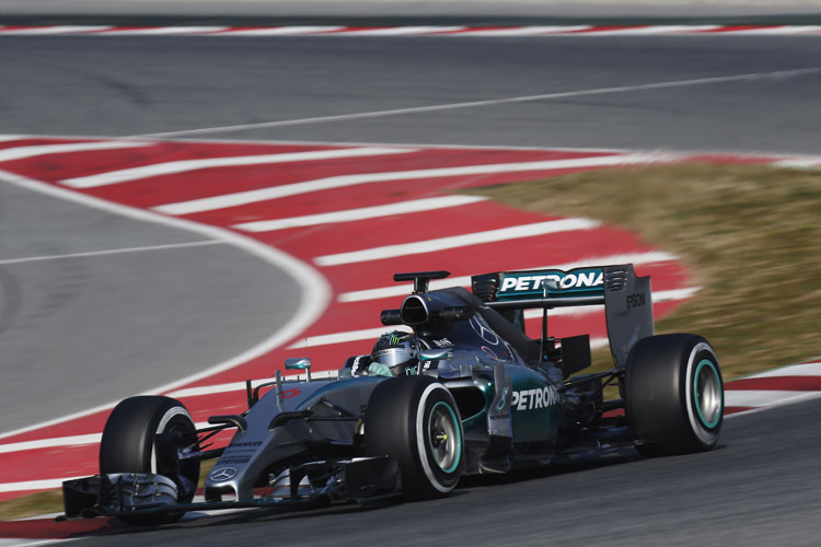 Nico Rosberg drehte 66 schmerzfreie Runden auf dem Circuit de Catalunya 
