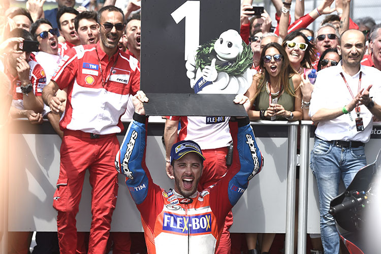 Andrea Dovizioso gewann 2017 sechs MotoGP-Rennen für Ducati