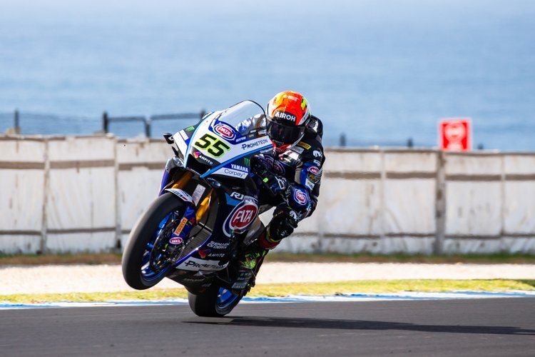 Andrea Locatelli hielt die Yamaha-Fahne beim Phillip-Island-Test hoch