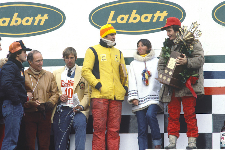 Gilles Villeneuve 1978 in Kanada, links sein Bruder Jacques