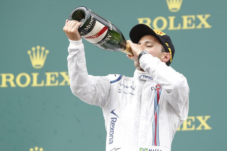 Auch Felipe Massa hat Grund zu feiern