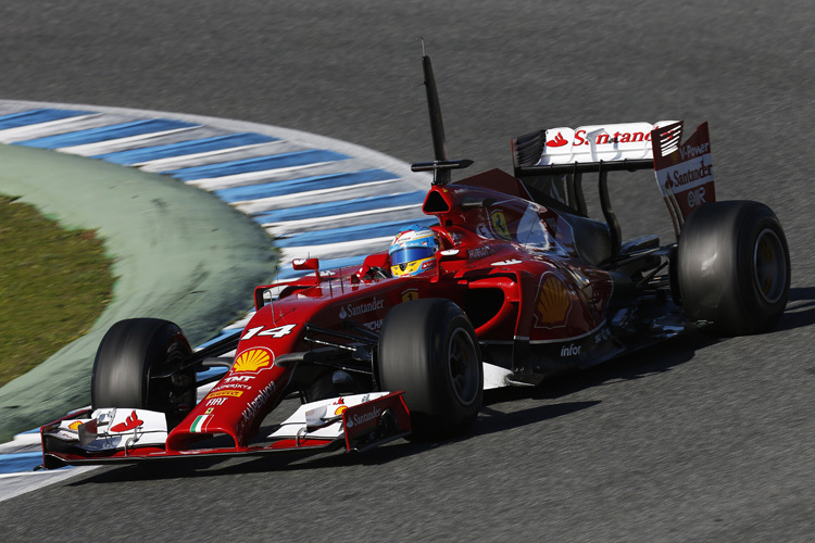 Fernando Alonso im neuen Ferrari F14 T