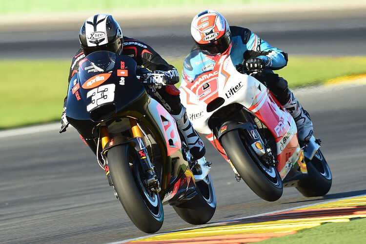 Valencia-Test: Marco Melandri vor Danilo Petrucci, der 2015 die Pramac-Ducati fährt