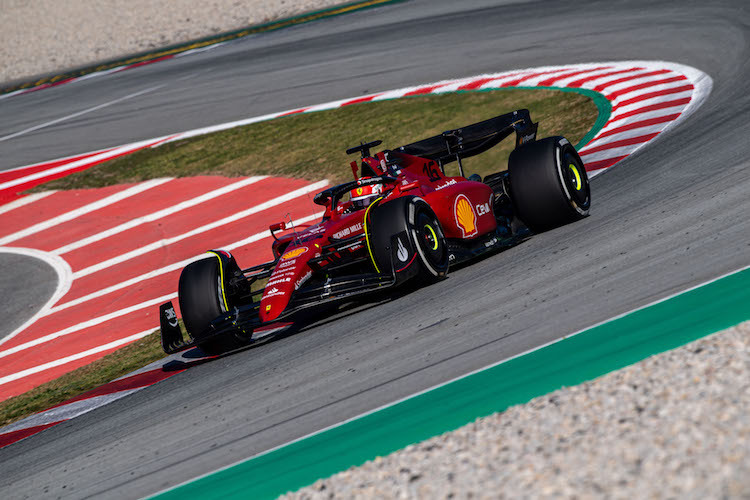 Charles Leclerc bei den Testfahrten in Spanien