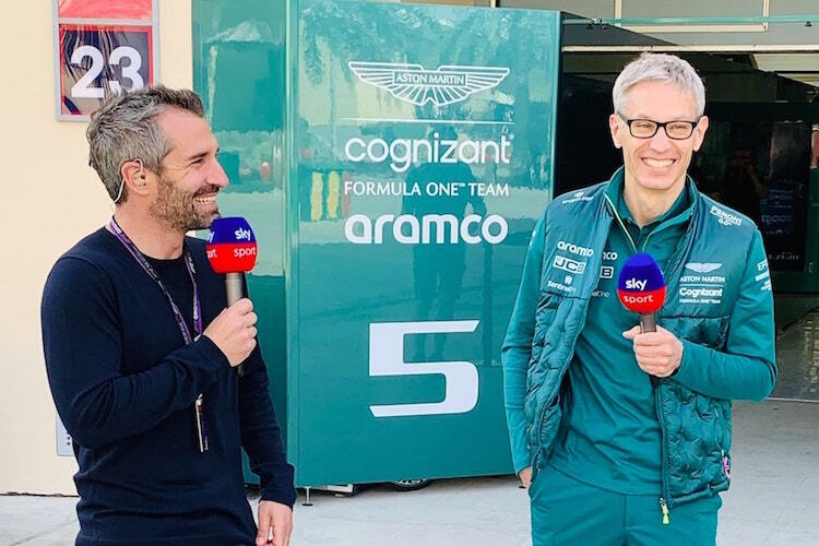 Timo Glock und Aston Martin-Teamchef Mike Krack