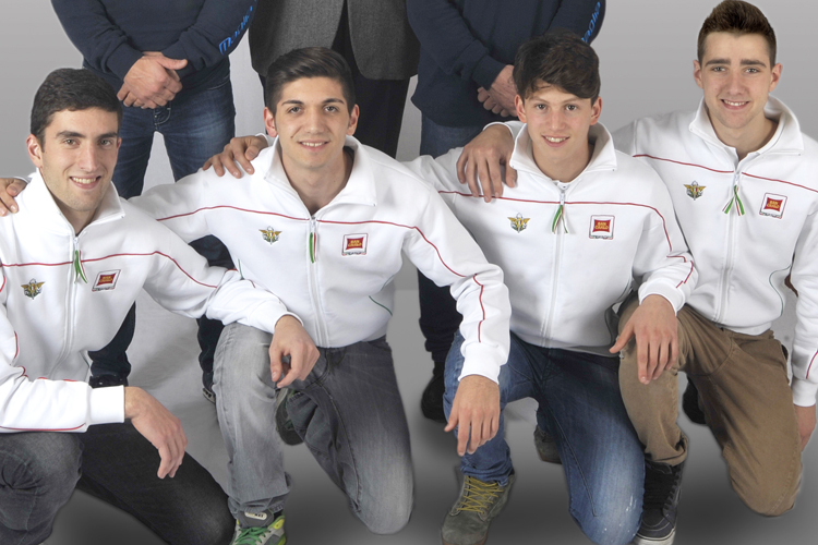 Team Italia 2014: Marco Faccani, Andrea Tucci, Andrea Locatelli, Matteo Ferrari 