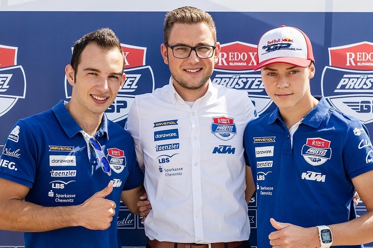 Jakub Kornfeil, Florian Prüstel und Filip Salač (von links)