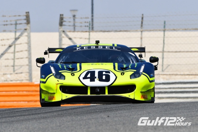 Der Ferrari 488 GT3 von Valentino Rossi bei den 12h Gulf in Bahrain